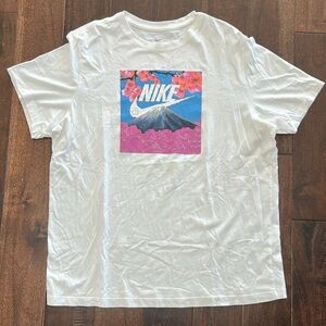 Nike Gray Tee with Logo Print